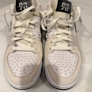 Nike Jordan Sneakers in Cream/White with Black Details
